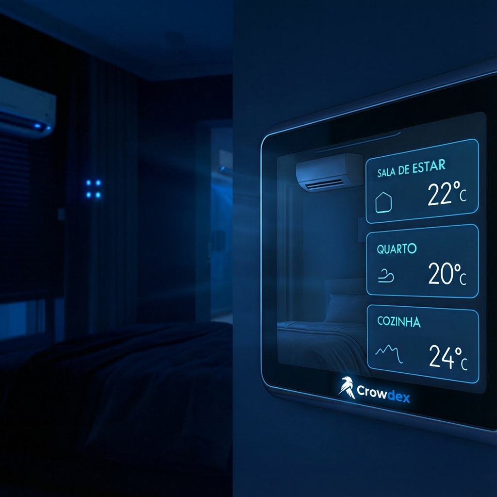Ambiente climatizado e termostato inteligente