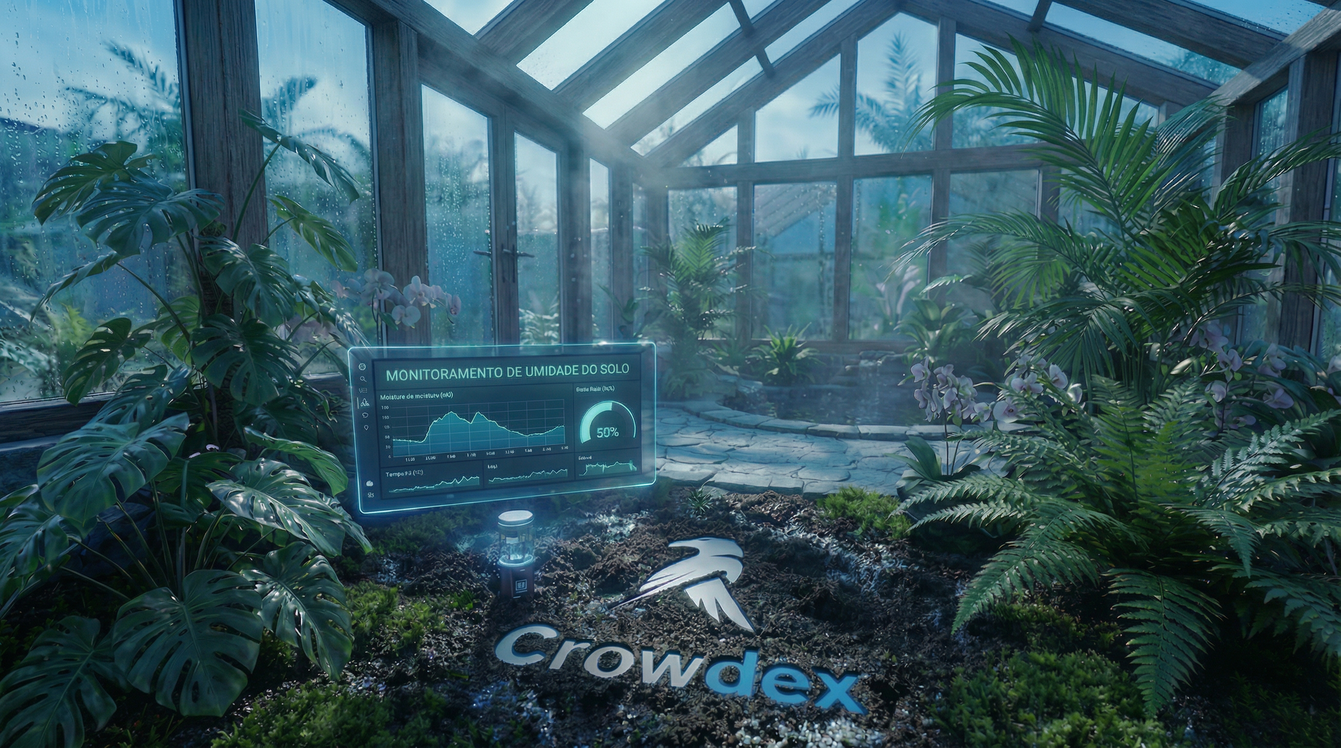Sensor de umidade de solo e análise via tablet